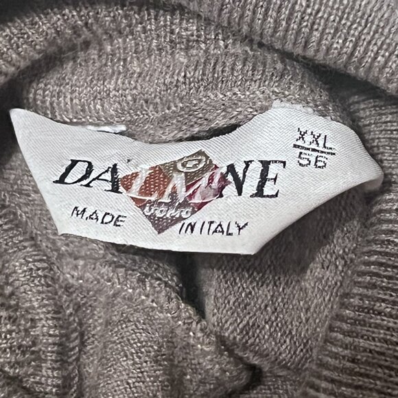 Dalmine Uomo Gray Sweater, 100% Wool Made in Italy, Turtleneck, Men's XXL (56) - Picture 4 of 8